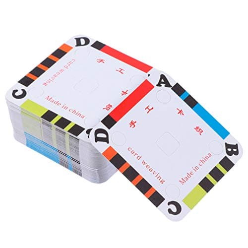200pcs Paper Weaving Cards Tablet Weaving Kit Cardboard Cards for Hand Loom DIY Craft Accessory
