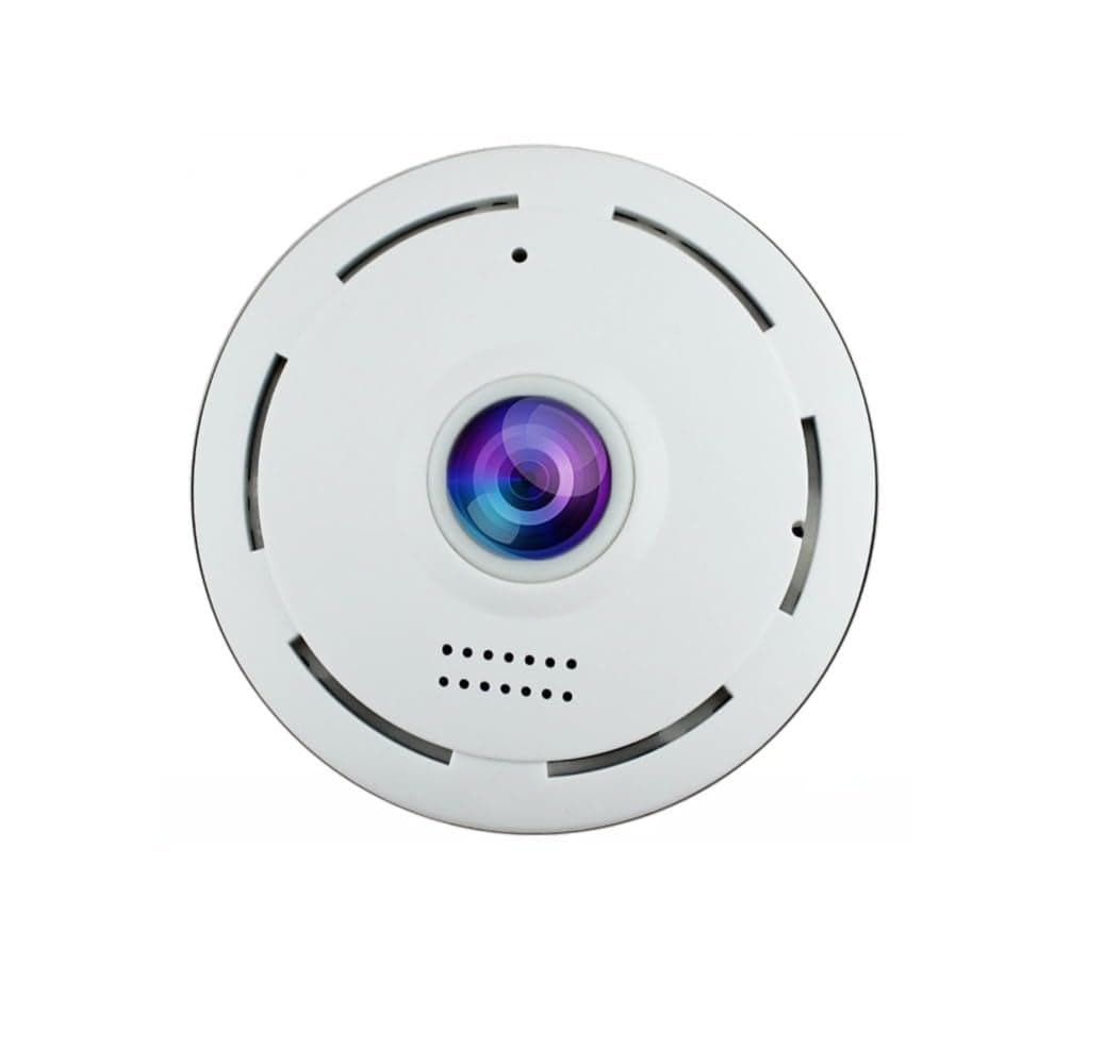 AJUK 360 Degree Panoramic Fisheye Security CCTV Camera with Motion Detection TwoWay Audio WiFi Night Vision V380 App Mobile Connectivity IP Smart CC Camera for Home Shop Office