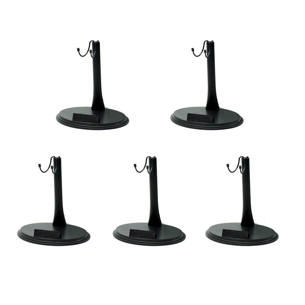 NANSHINE 5 Pcs Action Figure Stand 16 Scale Model Stand 12 inch Black Holder Support Base Bracket for Model Action Figure Base Display Stand U Type Simple Packaging Detachable Adjustable Height