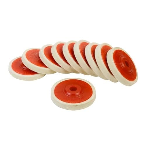 Spartan 4 Inch Felt Polishing Wheel Pads for Drill & Rotary Tool | Buffing Disc Set for Metal Polishing, Finishing & Shine | Works on Steel, Brass, Aluminium | Set Of 10