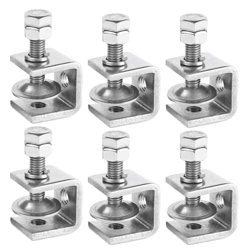 ZOWZEA 6 Pack 304 Stainless Steel C Clamp 0.8 Inch C Clamps for Woodworking and Welding Mounting,Suitable for Home and Professional Use