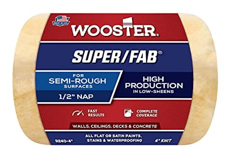 Wooster Brush R2404 SuperFab Roller Cover 12Inch Nap 4Inch
