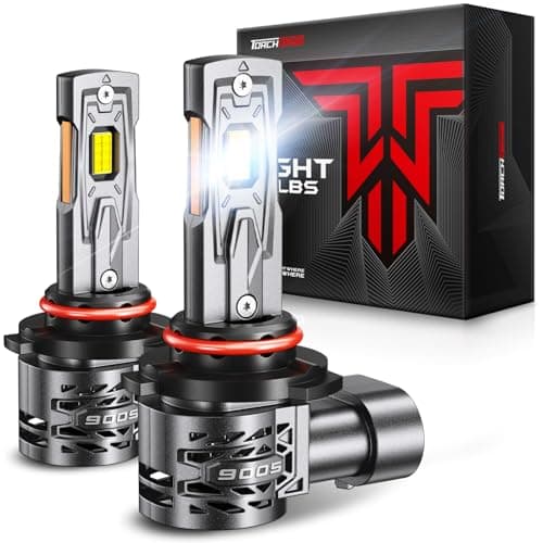Torchbeam 2026 1500% Super Brighter 9005/HB3 Bulbs, 60,000LM, 1:1 Size, 6500K Cool White, 80000Hrs Long Life with 13000RPM Cooling Fan, 360° Adjustable Beam, 3 Min Install, Pack of 2