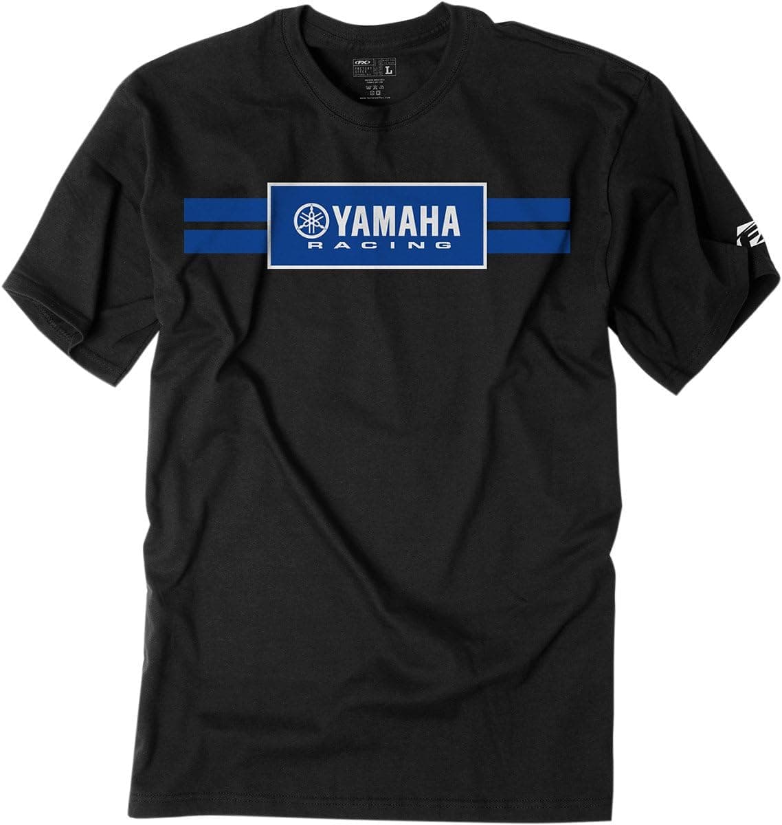 Factory Effex Yamaha Racing Stripe Premium T-Shirt - Black/Blue, Large