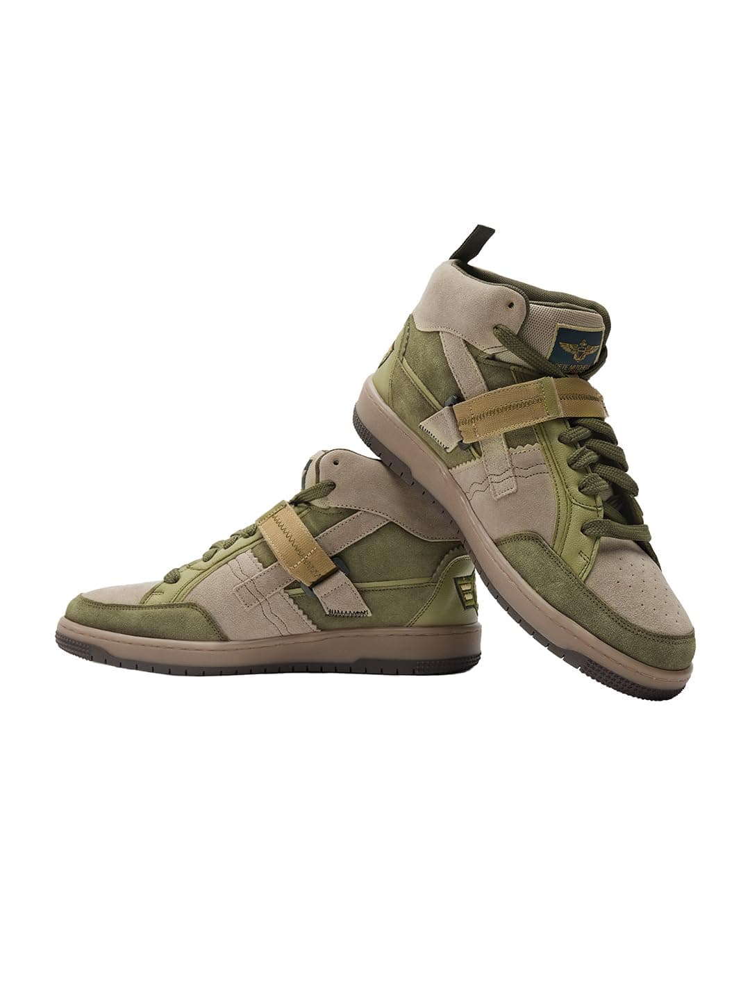 The Souled Store Official Fly High in Style Top Gun Maverick Lace-Up High Top Sneakers for Men and Boys Top Sneakers with Flexibility & Comfort Green