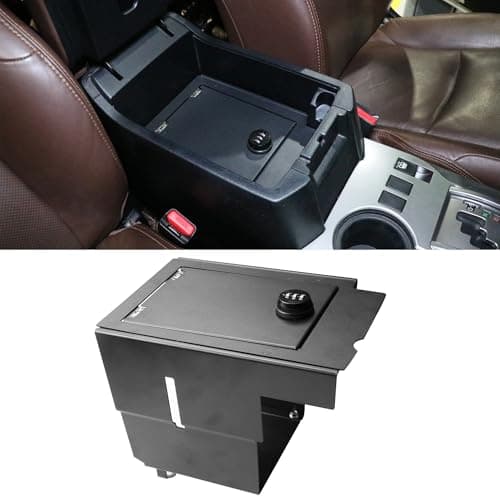 Westxingzhe Center Console Organizer for 20102020 Toyota 4RUNNER Interior Accessories Locking Storage Console Safe Box with 3Digit Combo