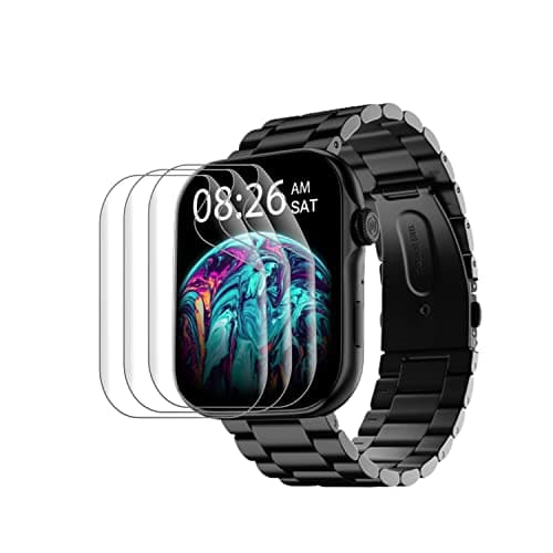 Wisely Glass |Pack 3| For Noise Colorfit Ultra 3 Smartwatch Screen Guard Scratch Guard Full Screen Protector Compatible For Noise Colorfit Ultra 3 1.96 Flexible Hd Bubble Free (Pack Of 3)