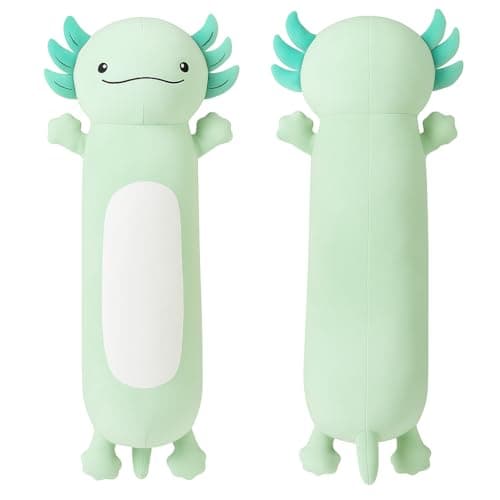 Dalmao 36 Giant Green Axolotl Stuffed Animal Cute Soft Long Axolotl Plush Large Body Pillow Big Squishy Plushies Toy Gift for Kids Boys Birthdays Halloween Christmas