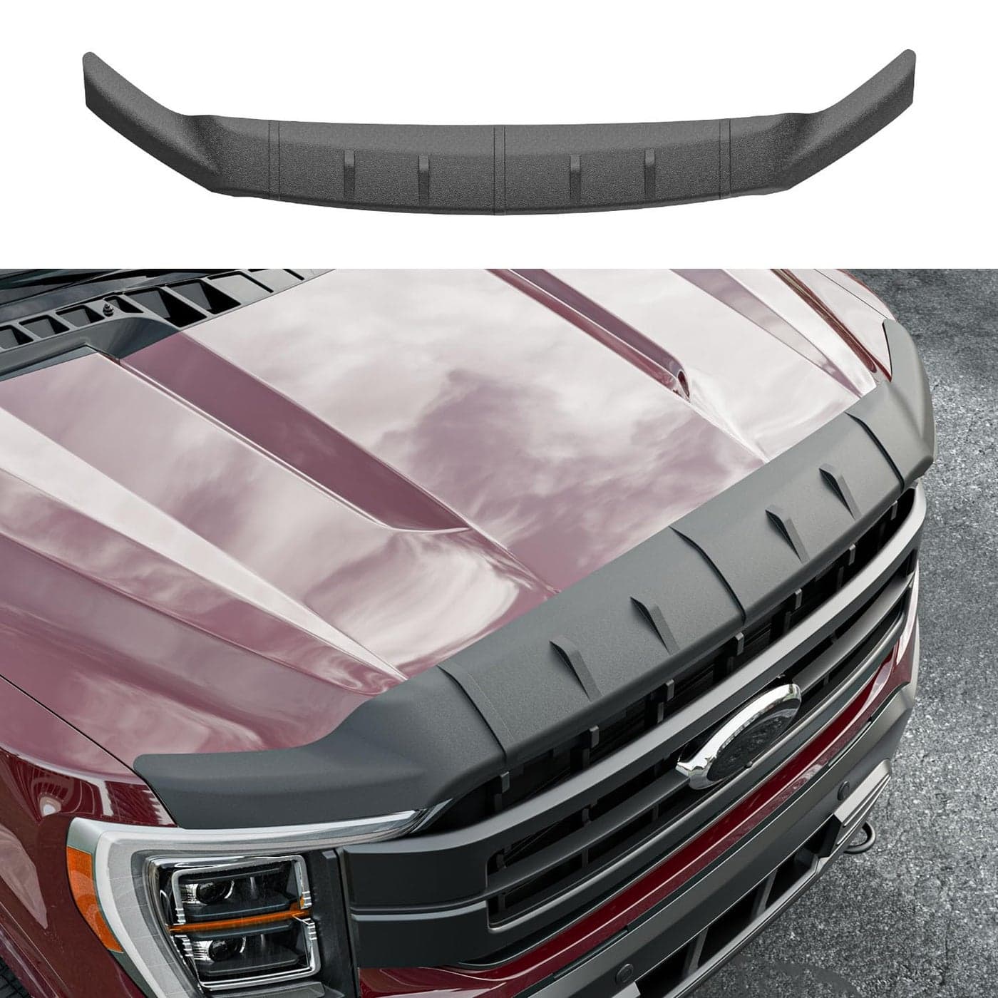 Xipoo Hood Deflector Compatible with 20212025 Ford F150 Hood Protector Hood Shield Replacement for 20212025 Ford F150 Accessories