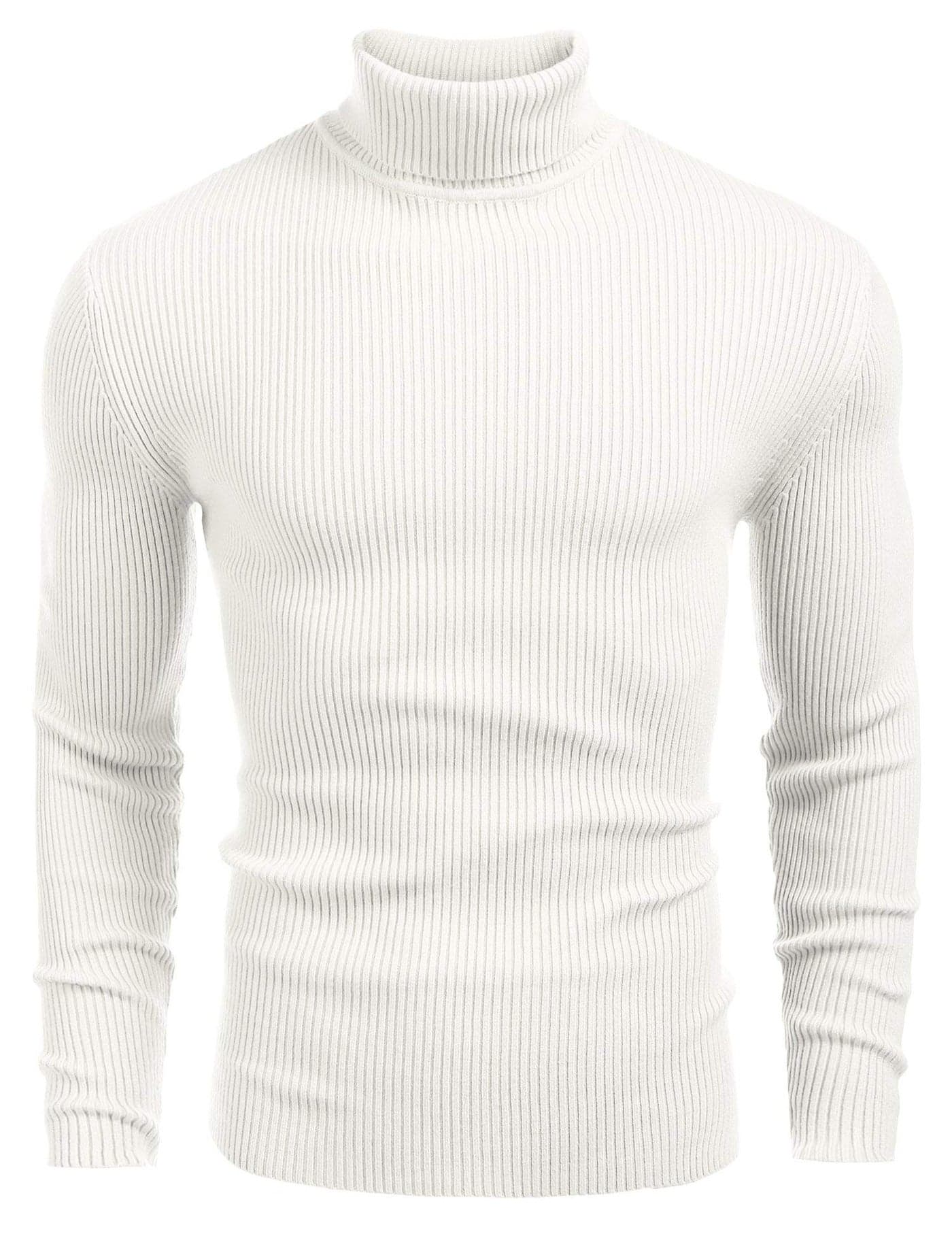 NORTHWIND Men's High and Turtle Neck Cotton T-Shirt (White, Medium)