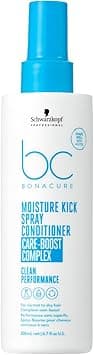Schwarzkopf Professional Bonacure Moisture Kick Spray Conditioner For Normal To Dry Hair Care Boost Complex Moisturizing Detangling Improved Manageability Lightweight Feeling Elasticity 200 ml