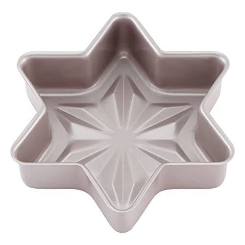 CHEFMADE Star-Shaped Cake Pan, 8-Inch Non-Stick Diamond Surface Cake Bread and Meat Bakeware for Oven and Instant Pot Baking (Champagne Gold)