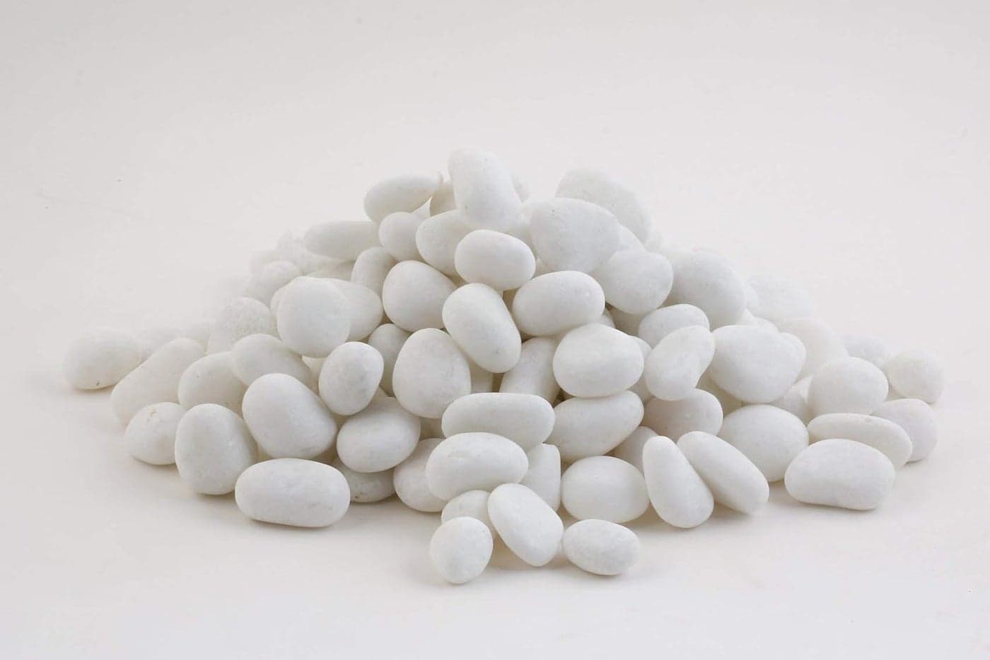 PebblesStonestories Snow White Decorative Garden and Landscaping Stones 5 kg Extra Small Size 121