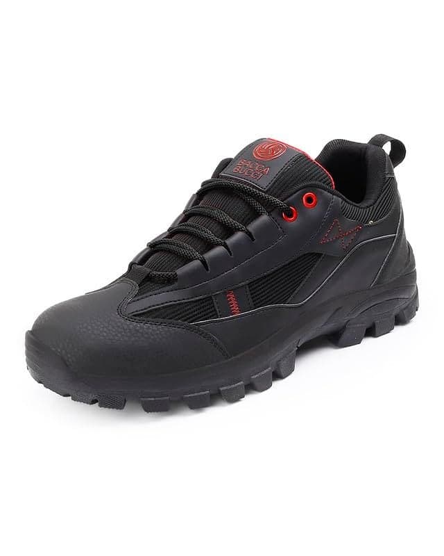 Bacca Bucci Forest Low-Top Hiking Boots for Men Black UK 9