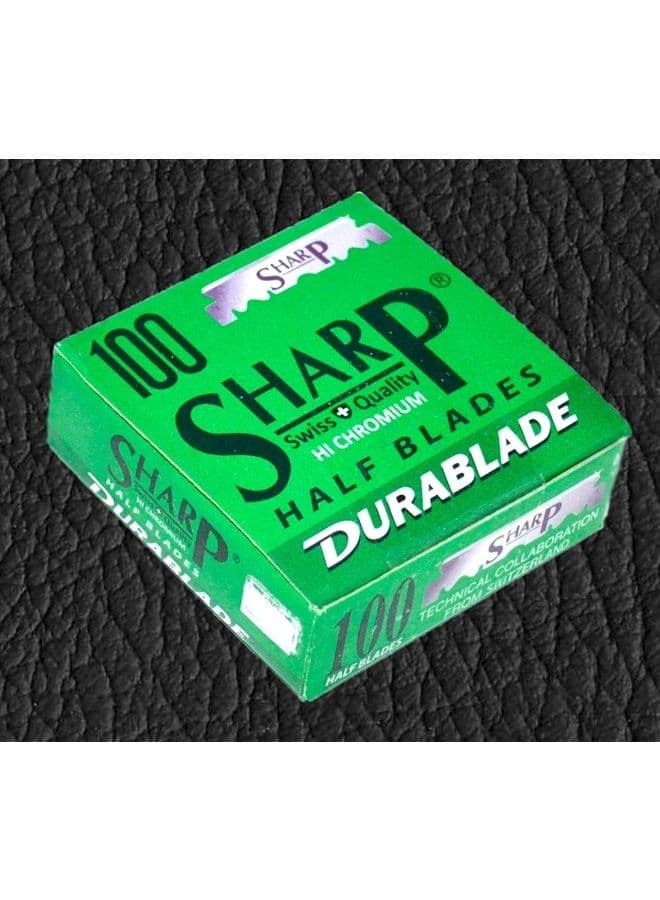 Hi-Chromium Stainless Straight Edge Barber Razor Blades for Professional Barber Razors, 100 Blades
