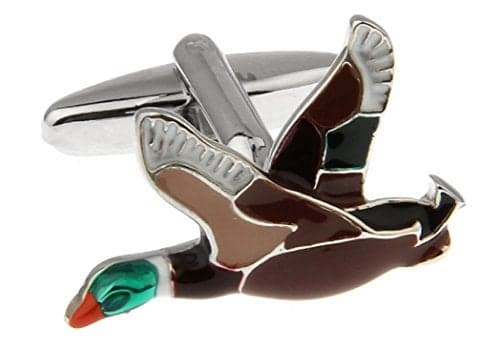 MRCUFF Duck Flying Pair Cufflinks in a Presentation Gift Box & Polishing Cloth