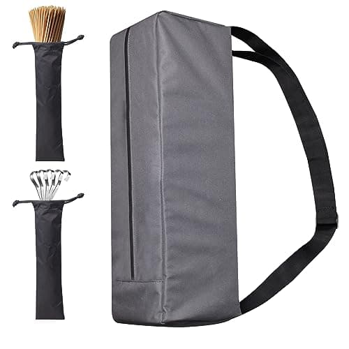 YUJHON Grill Storage Bag Grill Utensil Storage600D Waterproof Oxford Foldable Grill Bag for Camping and Hiking BBQ Tool Storage Grey
