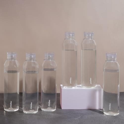 Nayasa Space Plastic Water Bottle 1150 ml | Set of 6 | BPA-Free Fridge Bottle for Home, Office, School, Gym | Leak-Proof & Durable | Red