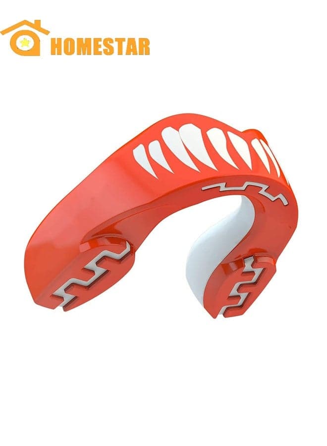 Mouthguard Slim Fit, Adults and Junior Mouth Guard with Case for Boxing, Basketball, Lacrosse, Football, MMA, Martial Arts, Hockey and All Contact Sports, Red