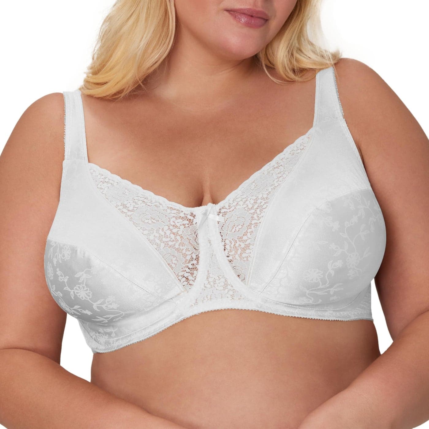 Playtex Women's Secrets Figure, Beautiful Lift Full-Coverage Underwire Bra, White, 44D