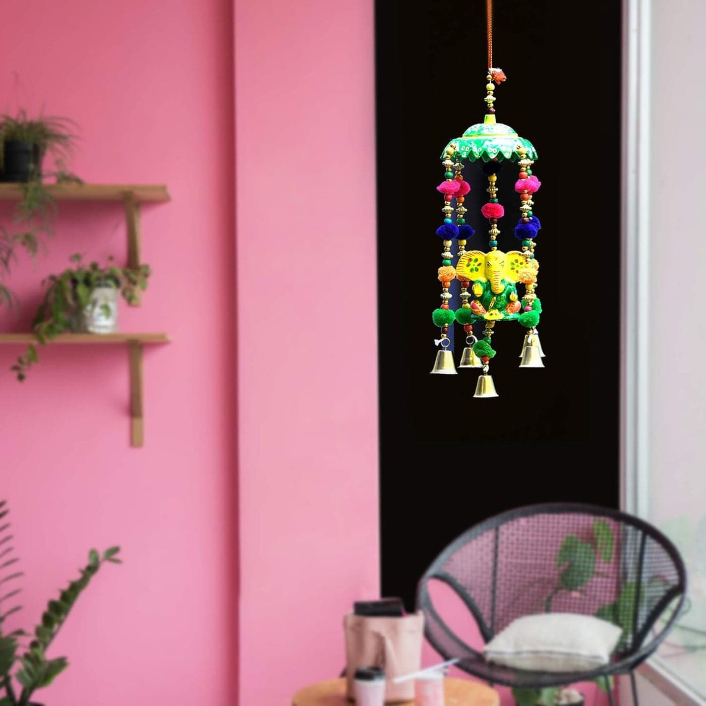 Rajasthani Art Shop Ganesh Door Hanging WindchimeWind Chimes 1