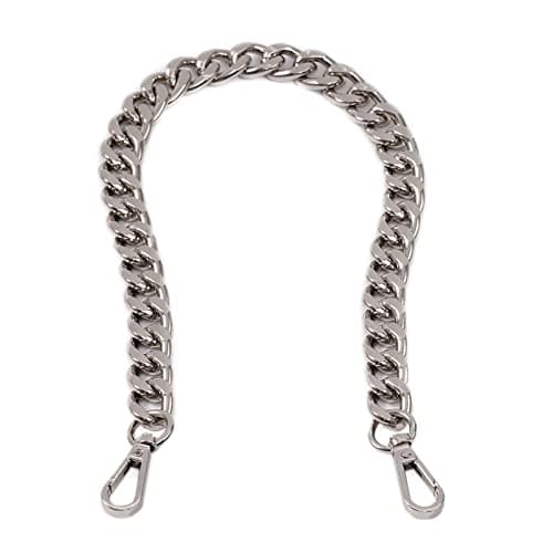 Xiazw Medium Size Fabulous Metal Shoulder Crossbody Purse Strap Replacement Bag Chain Accessories (18‘’, Silver)