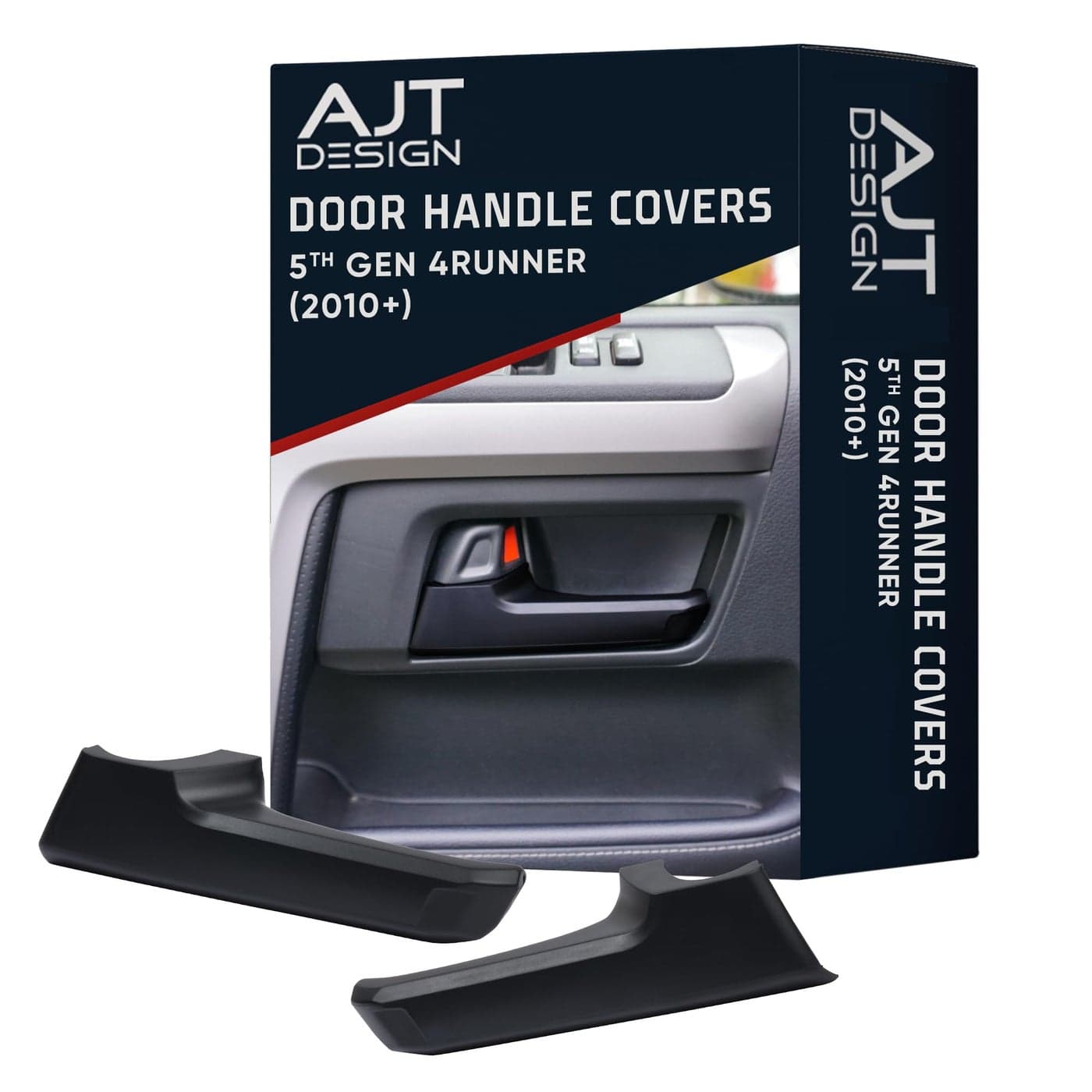 AJT DESIGN Door Handle Covers Compatible with Toyota 4Runner 2010 5th Gen 5th gen 4runner Chrome Delete Accessories ABS Plastic Front Back Interior Car Door Handle Cover Made in USA Black