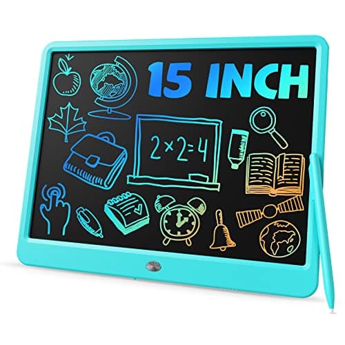 TEKFUN 15inch LCD Writing Tablet Teen Boy Girl Gifts Ideas, Easter Birthday Gifts for Kids, Drawing Board Educational Toys for 6 4 5 3 Year Old Boys, Homeschool and Office Message Memo Board (Blue)