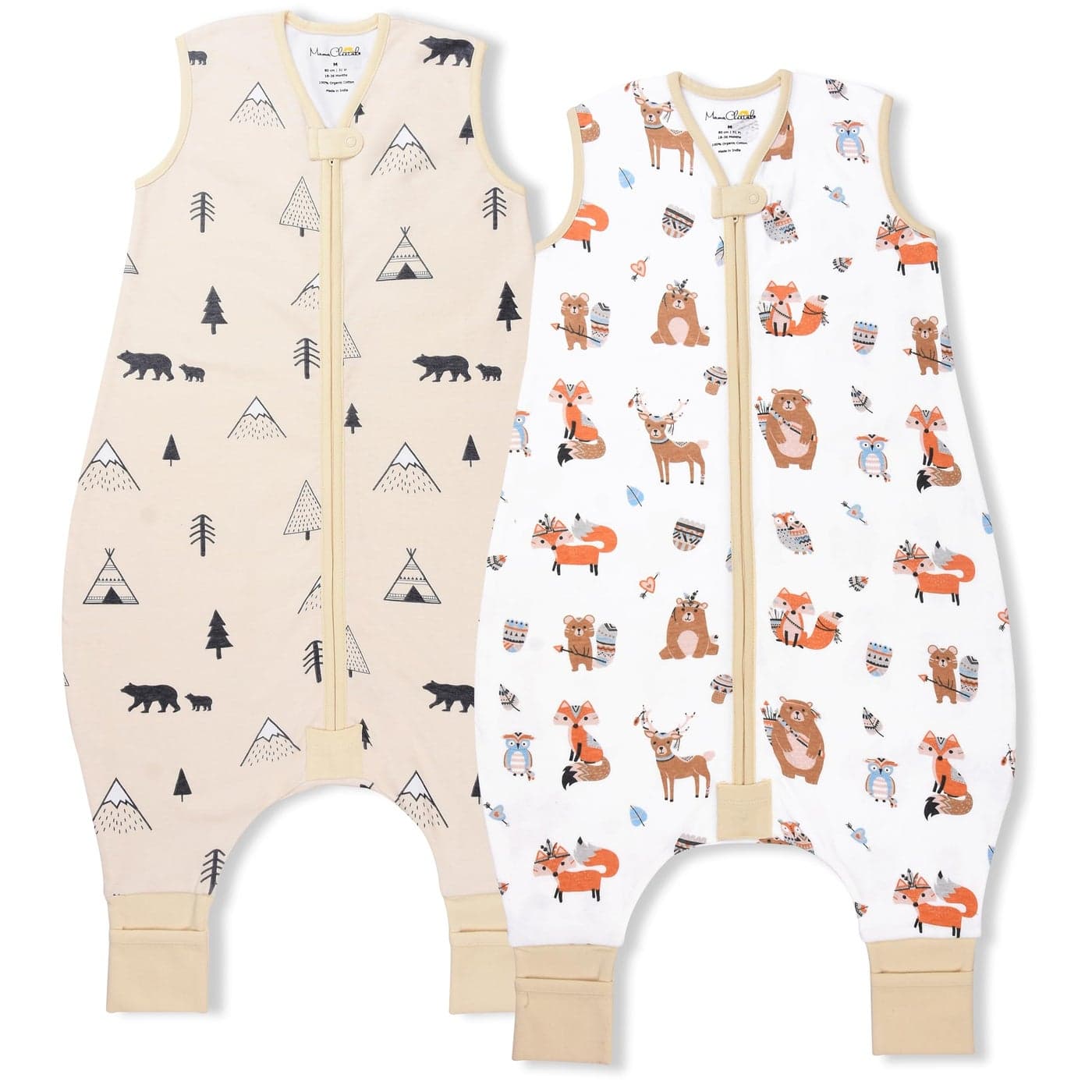 Mama Cheetah Toddler Sleep Sack with Feet 2T 05 TOG Organic Cotton Baby Wearable Blankets with Legs Baby Sleeping Bag for Walkers Early Walker Medium