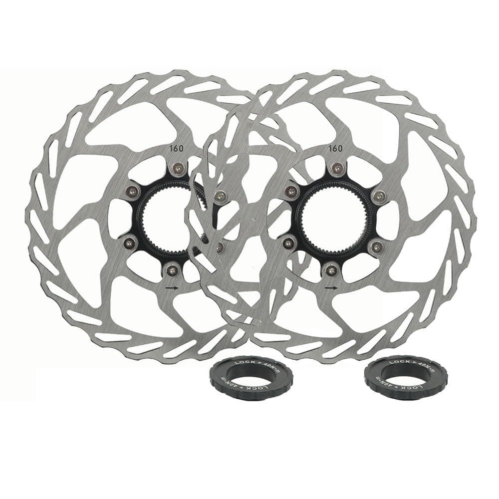 Bibike 2Pcs 140mm160mm Centerlock Disc Rotor with Lock Rings