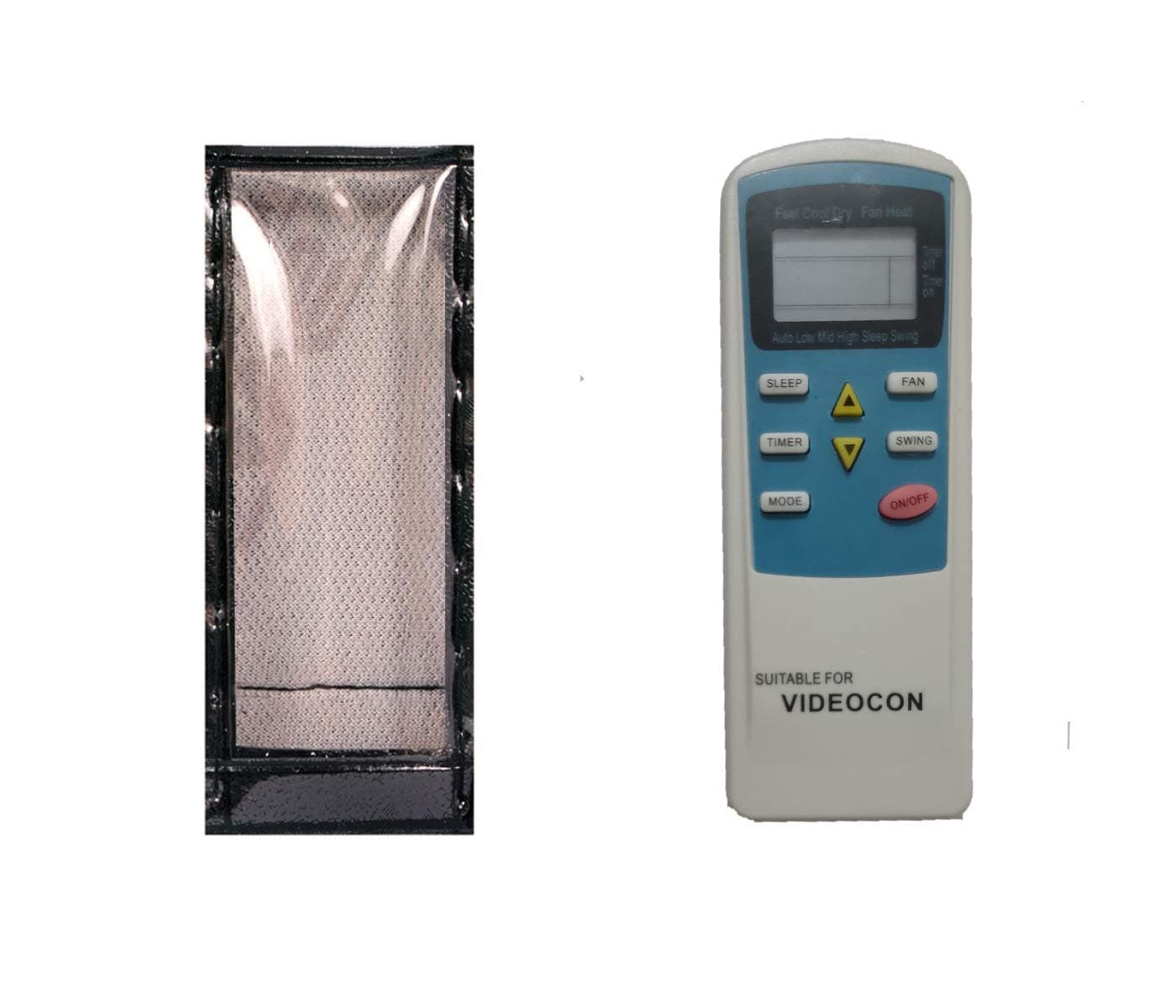 LUNAGARIYA®, Protective Cover Compatible with VIDEOCON AC Remote Control,PU Leather Cover Holder (Before Placing Order,Compare Your Old Remote Photo with Image)