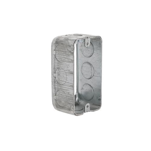 Hubbell-Raco 665 1-7/8-Inch Deep, 1/2-Inch End Knockouts 4-Inch by 2-Inch Handy Box Extension Gray