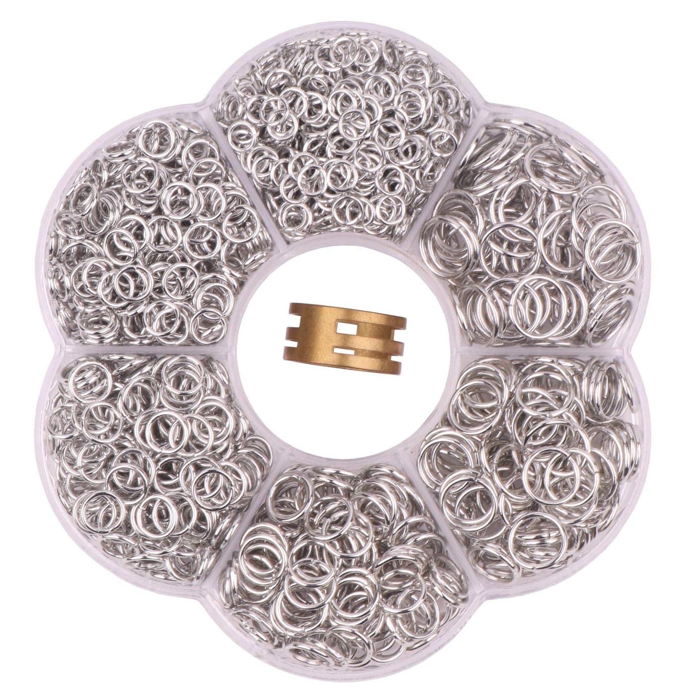 YAKA 1600Pcs 6 Different Sizes Open Jump Rings5mm 6mm 7mm 8mm 9mm 10mm Ring Jewelry Keychain for Jewelry Making Accessories1Pcs Jump Ring OpenClose Tool and 1Pcs Clear Box Nickel
