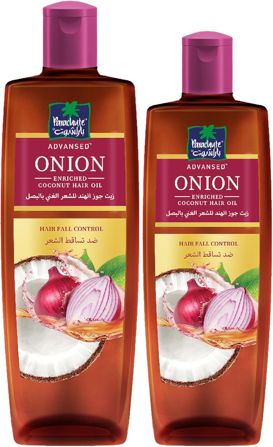 Parachute Advansed Onion Enriched Coconut Hair Oil - 300ml + 200ml for Hair Fall Control