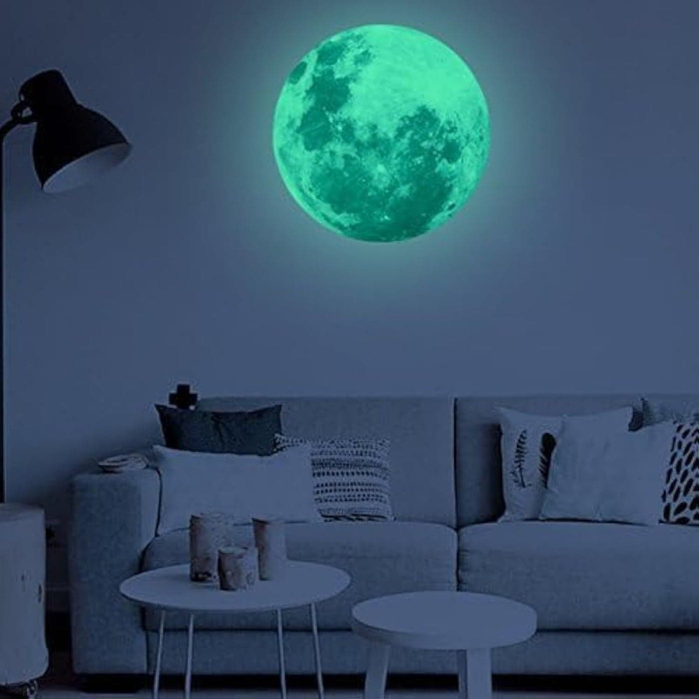MAFOX Glow in The Dark Wall or Moon Stickers Luminous Decal Stickers for Simulated Moon Effect at Night Ideal Kids Decor or Adults for Kids Boys Girls