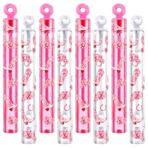 Rotatingpals 32 Pcs Western Cowgirl Themed Bubble Wands Bubbles Party Favors for Adult Summer Activity Birthday Party Goodie Bag Stuffers Gifts Wedding Supplies