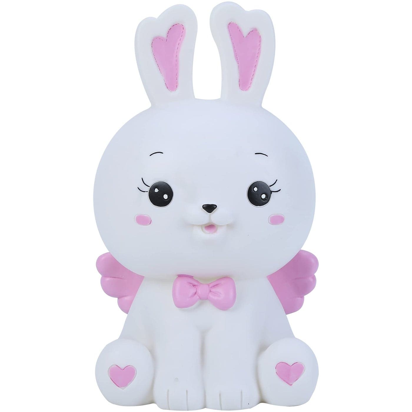 HW Lovely Bunny Coin Money Bank Shatterproof Easter Rabbit Piggy Bank Creative Money Bank Can Store 800 Coins Best Bitrthday Gift White