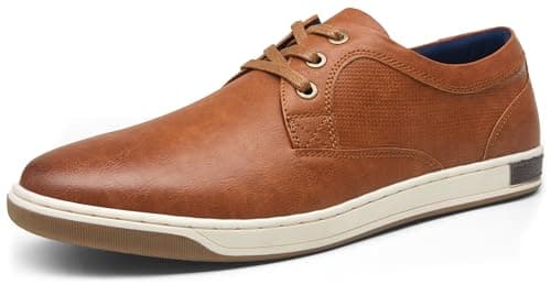 Vostey Men's Fashion Sneakers Brown Simple Leisure Style Casual Shoes(B81Q11 Yellow Brown 10)