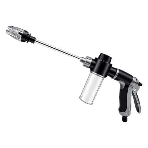 HASTHIP® Pressure Water Gun for Car Washing, 3 Spray ModesHigh-Pressure Fan Spray Gun with Built-in Foam Bottle, Adjustable Nozzle Foam Sprayer for Vehicle Cleaning, Garden Watering