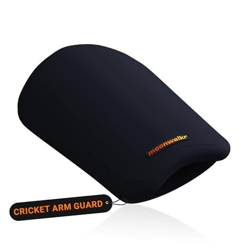 moonwalkr Cricket Arm Guard Premium Protective Gear for Batter's Height (5'4" - 6'6") Arm Guard Cricket for Men Cricket Accessories Lightweight & Comfortable Arm Guard for Safety (Blue, Adult)