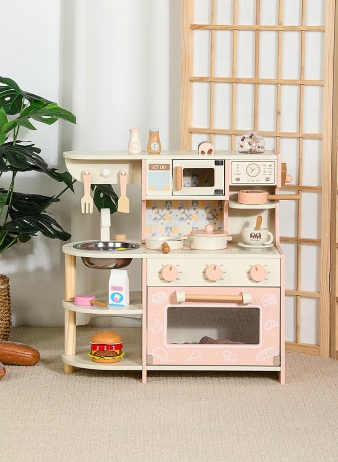 Wooden Play House Toy Coffee Machine Stove Children's Education Parent Child Interactive Kitchen Cooking Toys