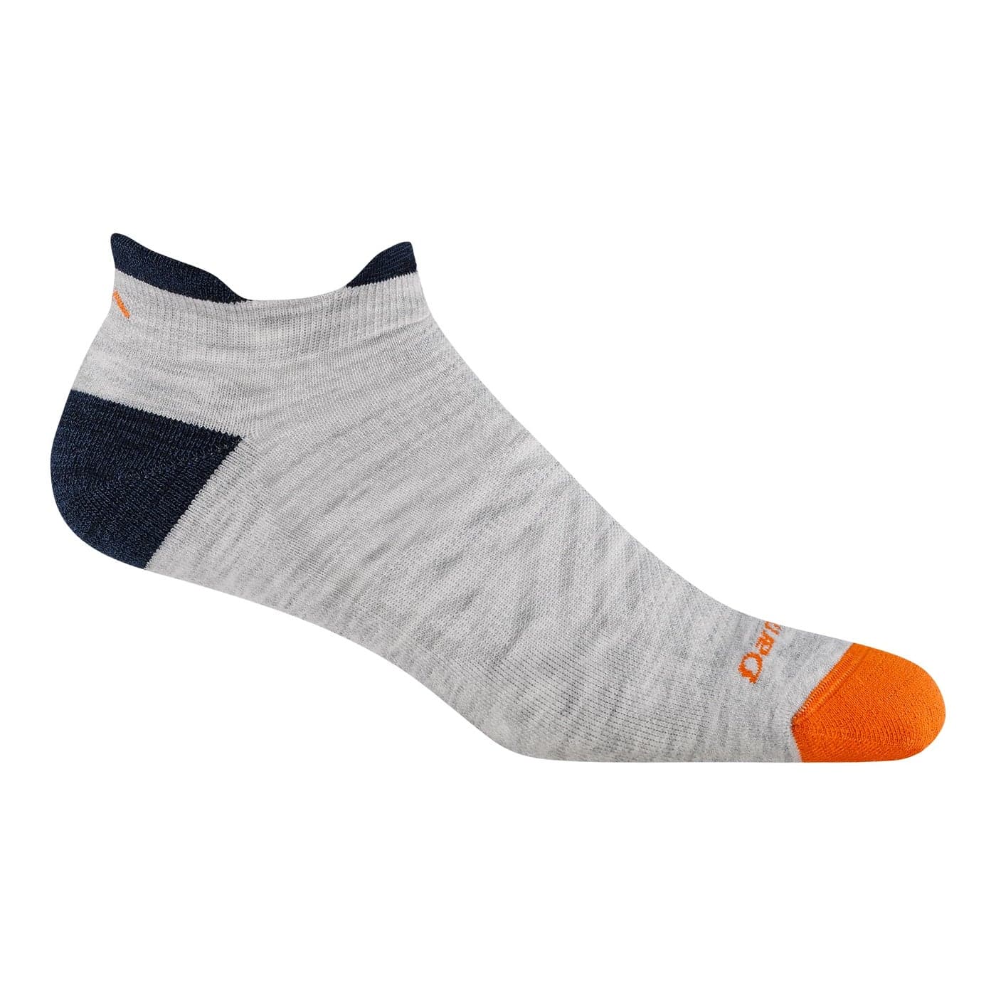 Darn Tough Mens Run No Show Tab UltraLightweight with Cushion Merino Wool Socks for Running Ash Medium