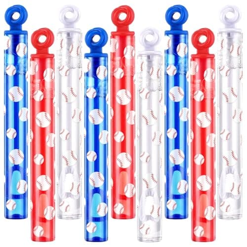 Rotatingpals 32 Pcs Baseball Bubble Wands Baseball Themed Party Favors for Adult Outdoor Summer Activity Birthday Gifts Carnival Goody Bag Stuffers Wedding Supplies