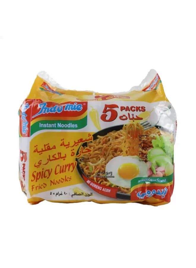 Indomie Instant Noodles Spicy Curry Fried Noodles- 5X90gms