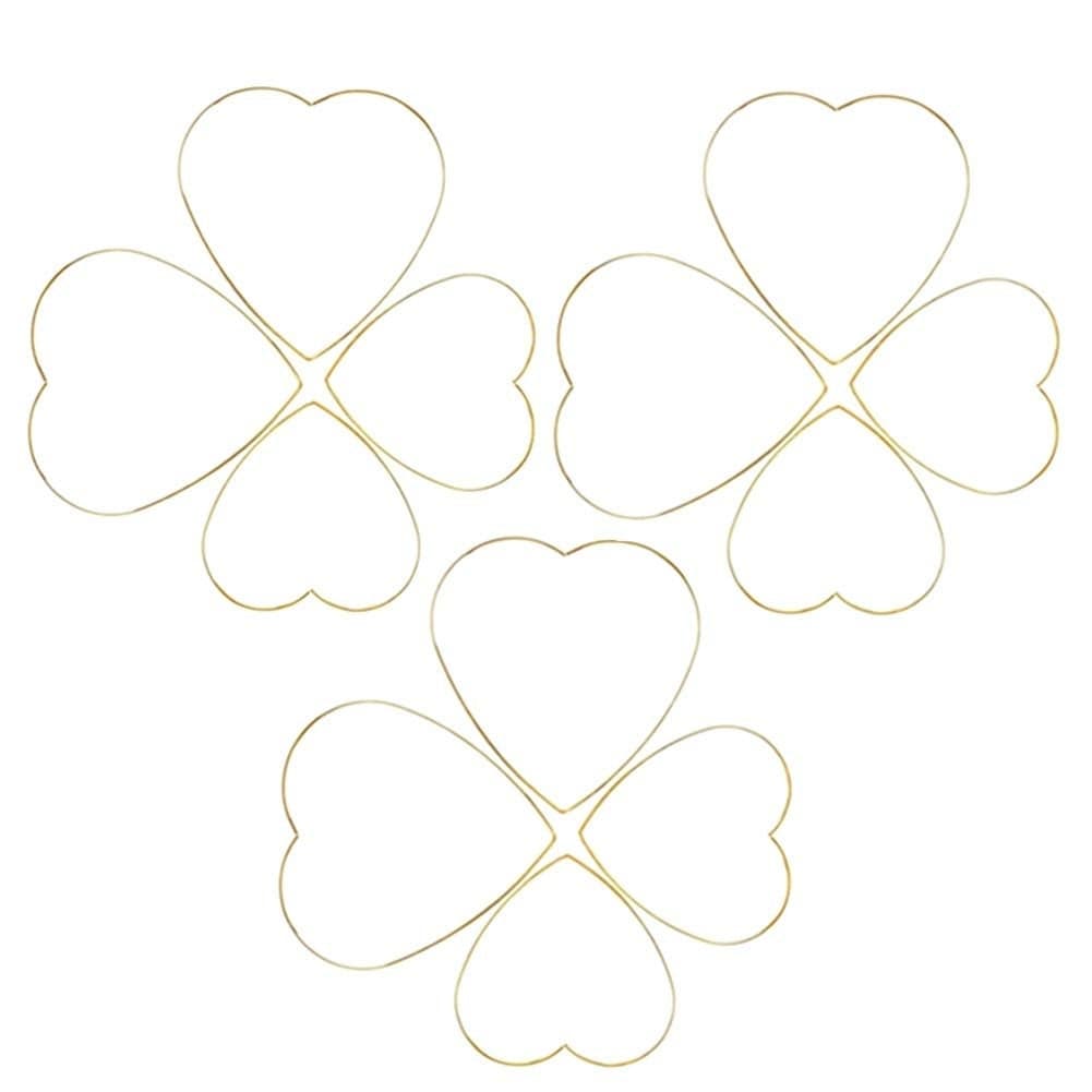 12 Pieces Assorted 4 Sizes Moon Star Heart Shaped Dream Catcher Rings Macrame Gold Metal Hoops for Floral Wreath Wall Hangings DIY Craft Supplies Home Decor Heart