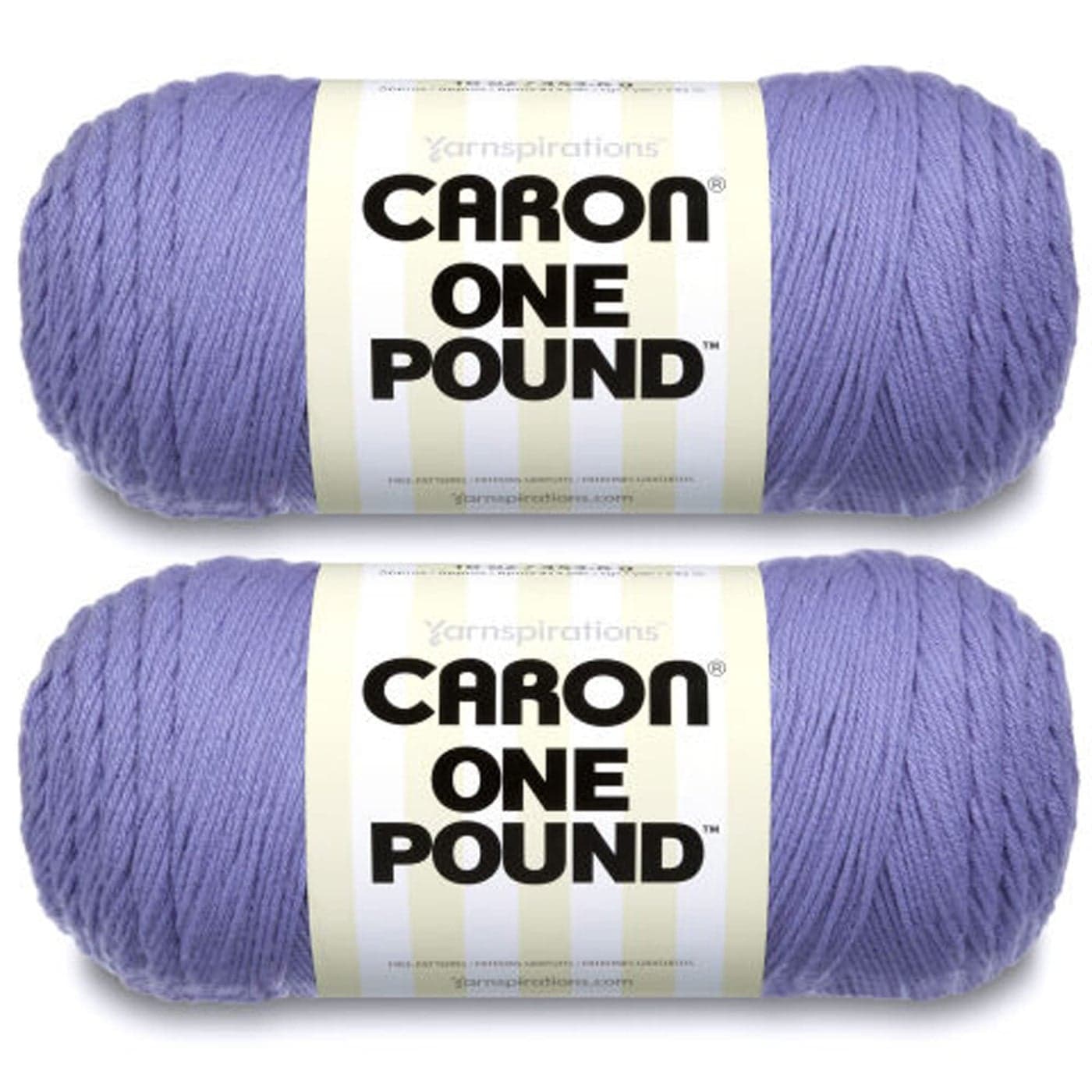 Caron One Pound Lavender Blue Yarn 2 Pack of 454g16oz Acrylic 4 Medium Worsted 812 Yards KnittingCrochet