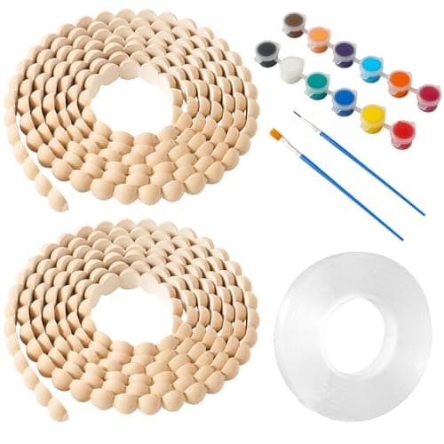 2 Rolls Flexible Molding Trim Peel and Stick-13FT Wood Color Wall Trim for Home Walls, Paintable DIY Decorative Moulding for Cabinet, Mirror Frame, Tile, Window, Bathroom Edge Decor