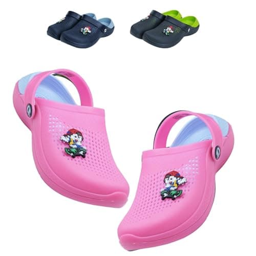 DOCTOR EXTRA SOFT Unisex-Child Kids Classic Rainy Monsoon Clogs/Sandals Soft Comfortable Indoor & Outdoor Slippers Stylish Non-Slip Sports Casual Cool Cartoon Cute House Mules Boys & Girls D-536