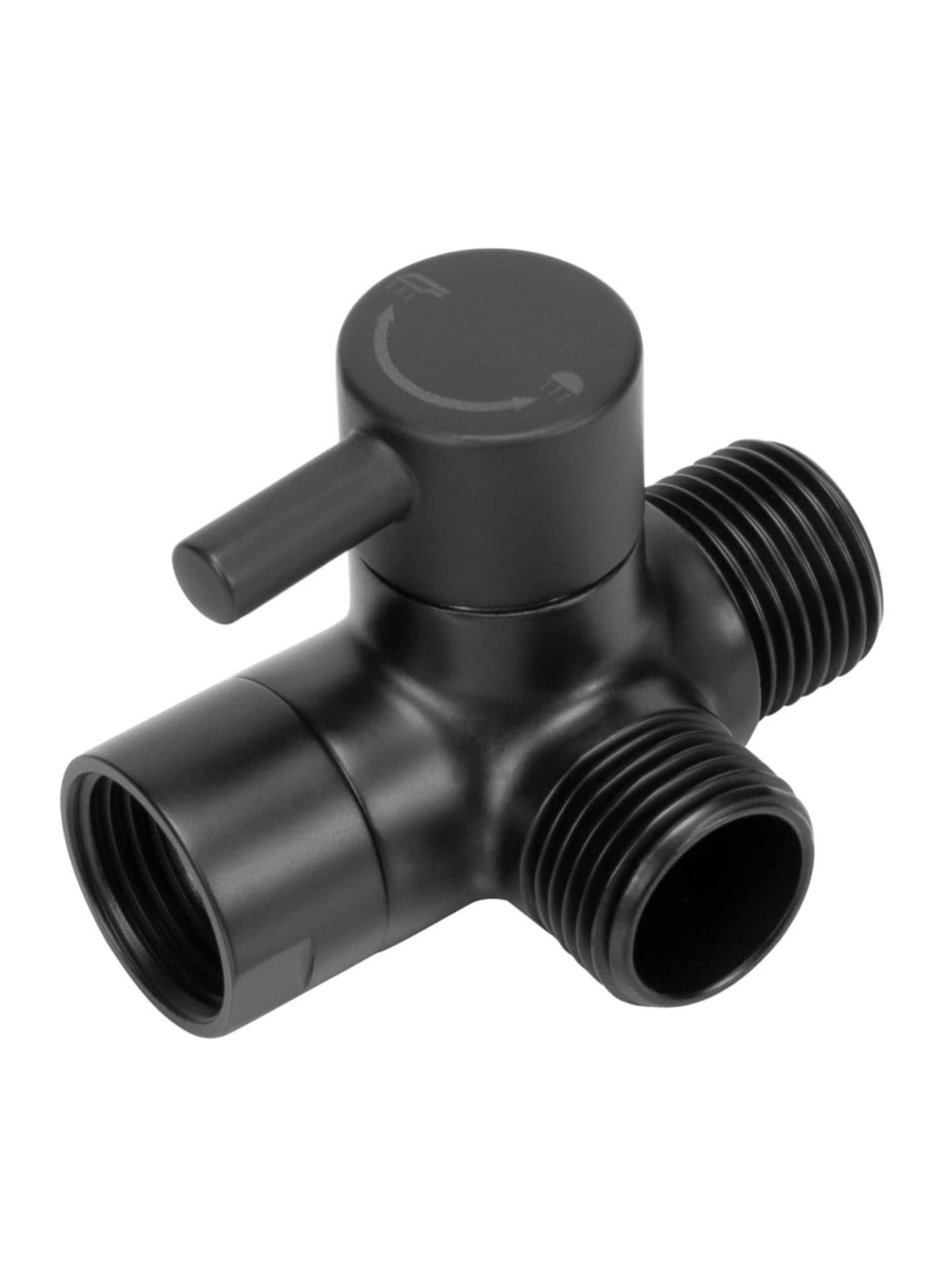 Shower Arm Diverter Valve 3 Way Solid Brass Universal G1/2 T-Adapter Bathroom System Replacement Component for Handheld Head and Fixed