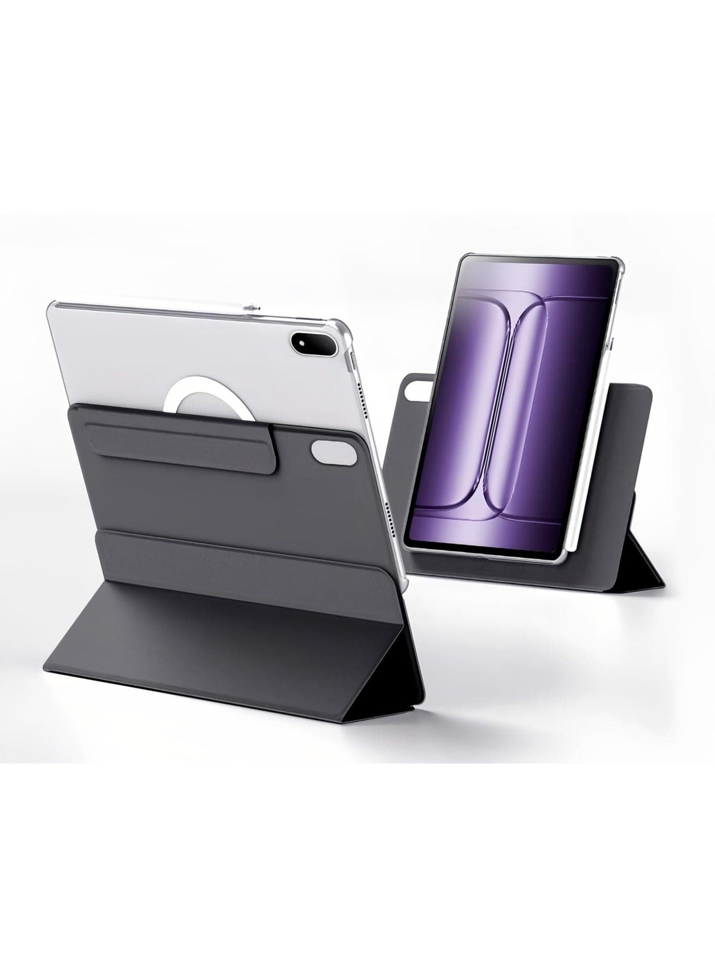 Case Compatible with OnePlus Pad Pro 12.1 inch 2024 【Supports Pencil】, Hybrid Detachable Magnetic Tri-fold Stand Cover, Matte Clear Back, Auto Wake/Sleep